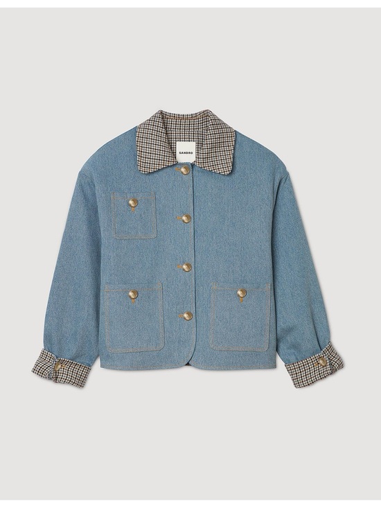 Sandro Jackets & Blazers - SANDRO Elias Denim Jacket 38